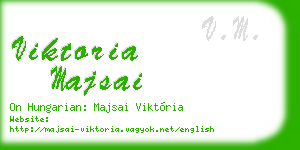 viktoria majsai business card